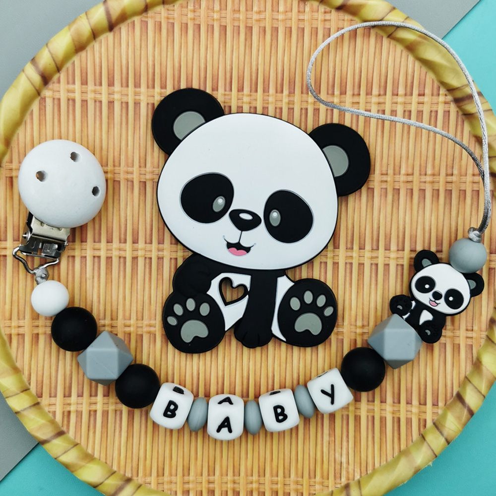Baby Teethers - Customize Personalized Name Baby Silicone Panda