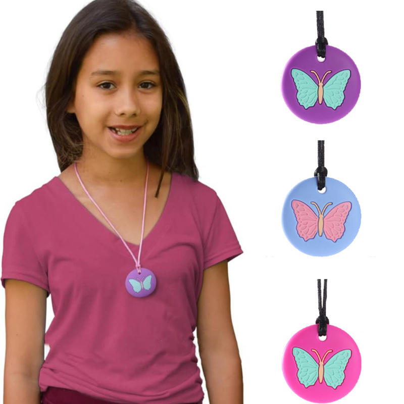 Baby Teethers - Chewy Necklace Butterfly Shape Autism ADHD