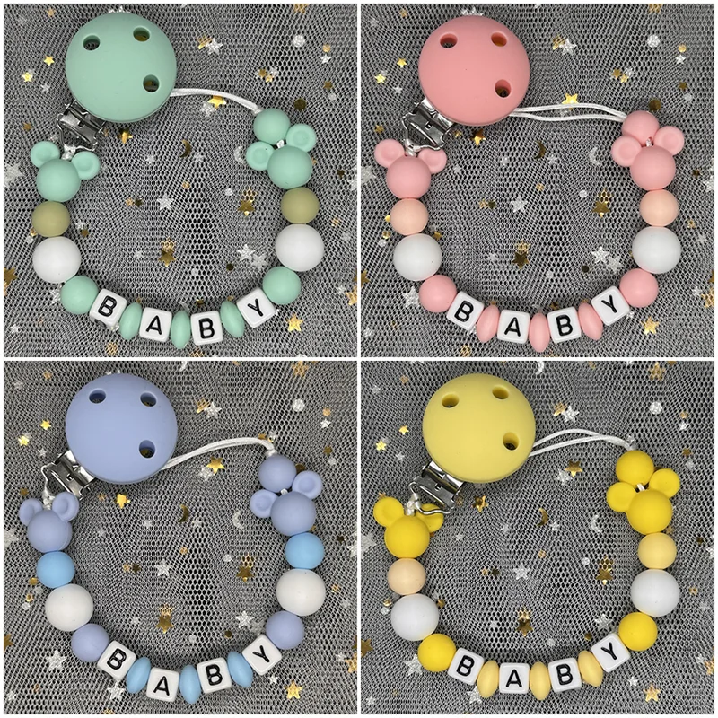 Baby Teethers - Baby Pacifier Clip Personalised Name Dummy