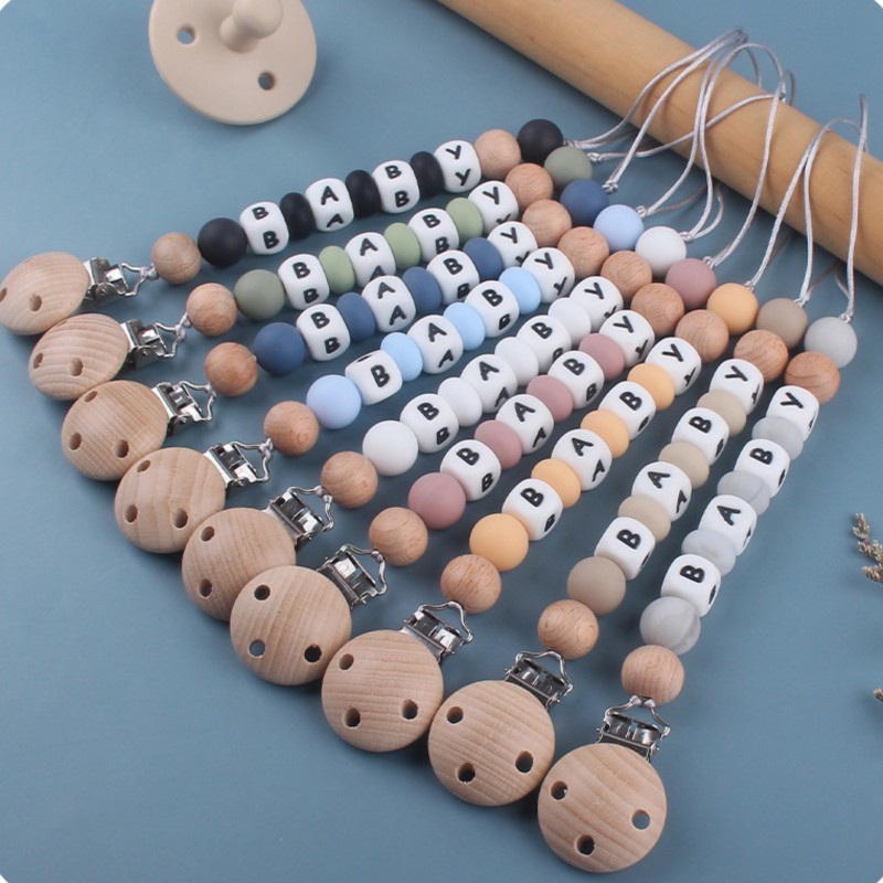 Baby Teethers - Dummy Holder Clip Customization Name Silicone