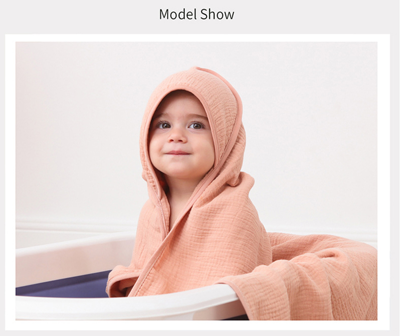Cotton Gauze Baby Bathrobe Hoo - Baby Swaddle Blanket recension och pris