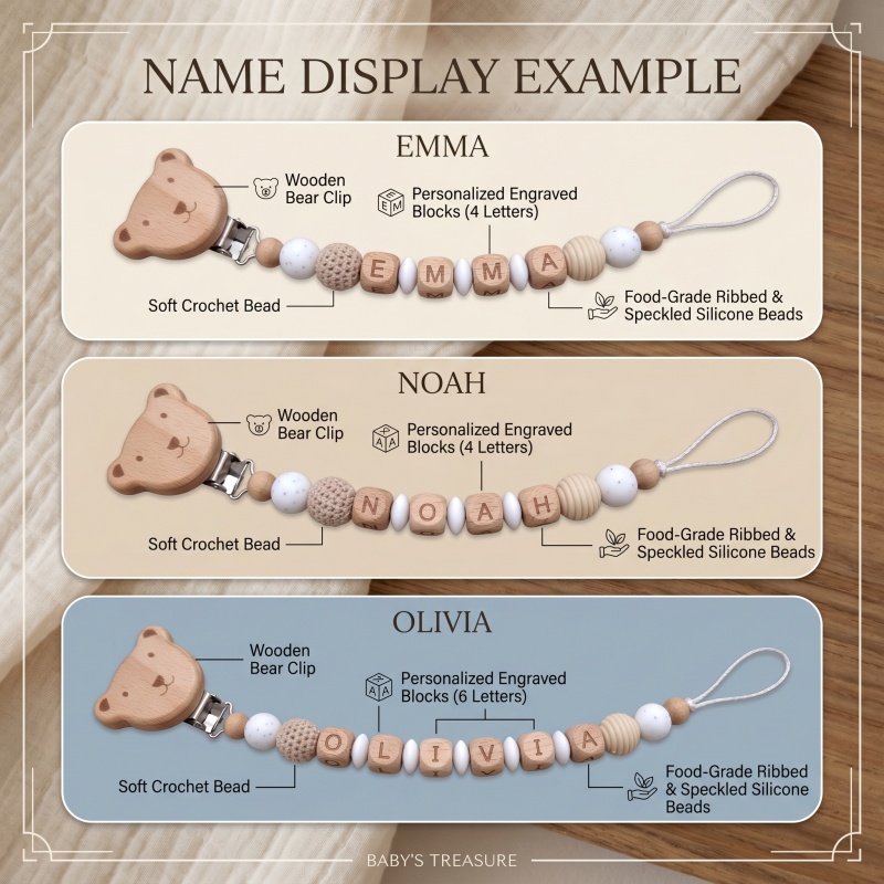 Personalized Pacifier Clip Cus - Baby Teethers recension och pris